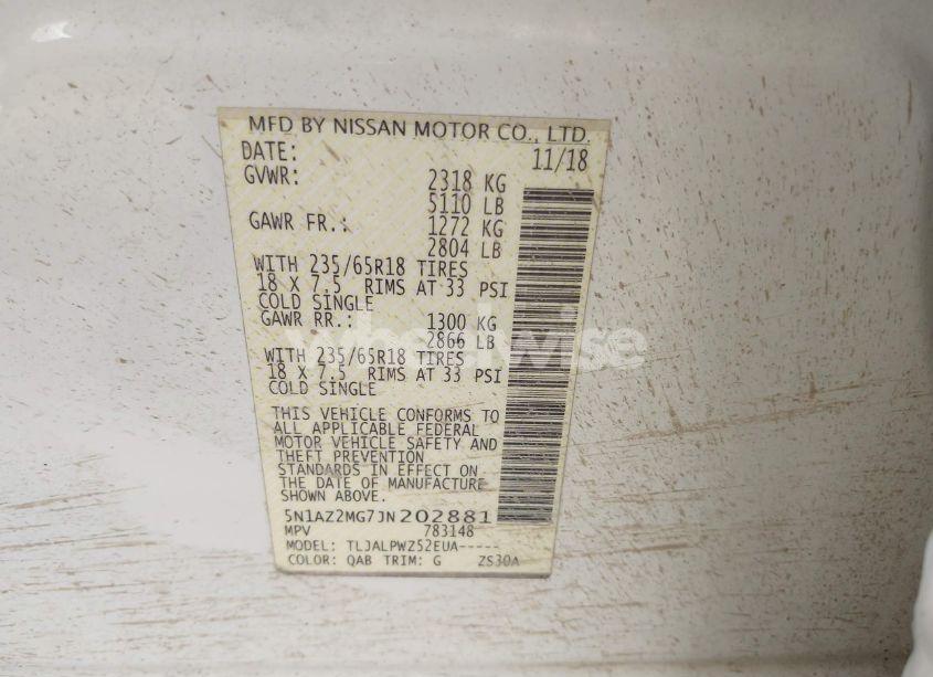 Photo 9 of 2018 Nissan Murano S (VIN 5N1AZ2MG7JN202881)