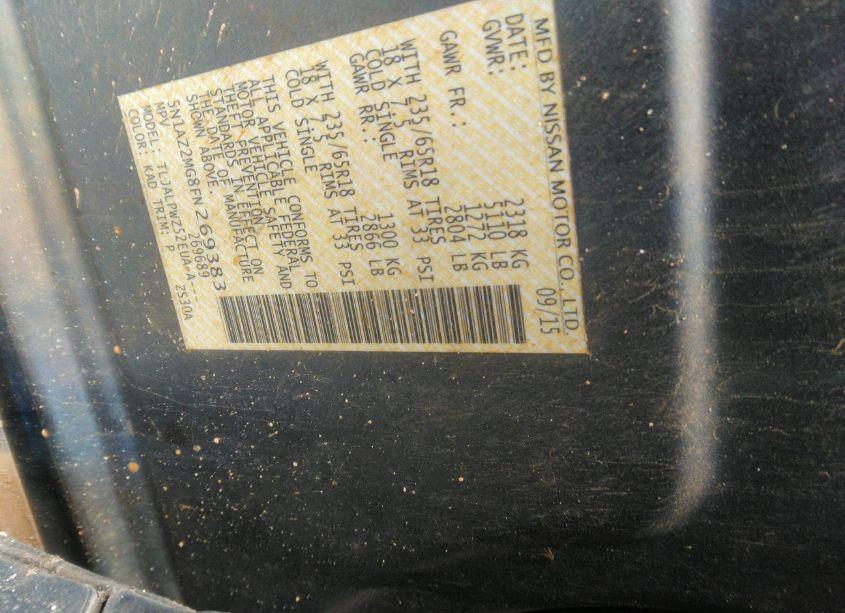 Photo 9 of 2015 Nissan Murano S (VIN 5N1AZ2MG8FN269383)