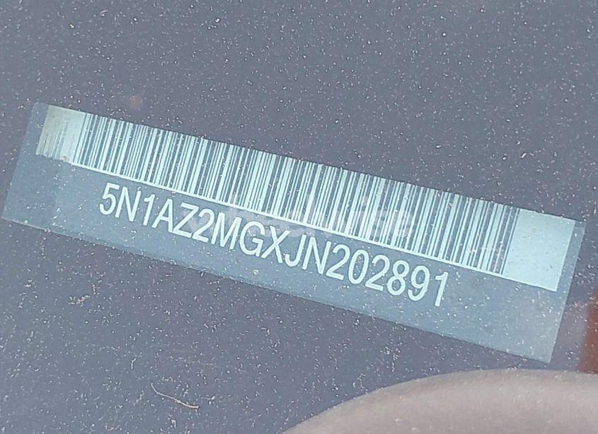 Photo 18 of 2018 Nissan Murano SL (VIN 5N1AZ2MGXJN202891)