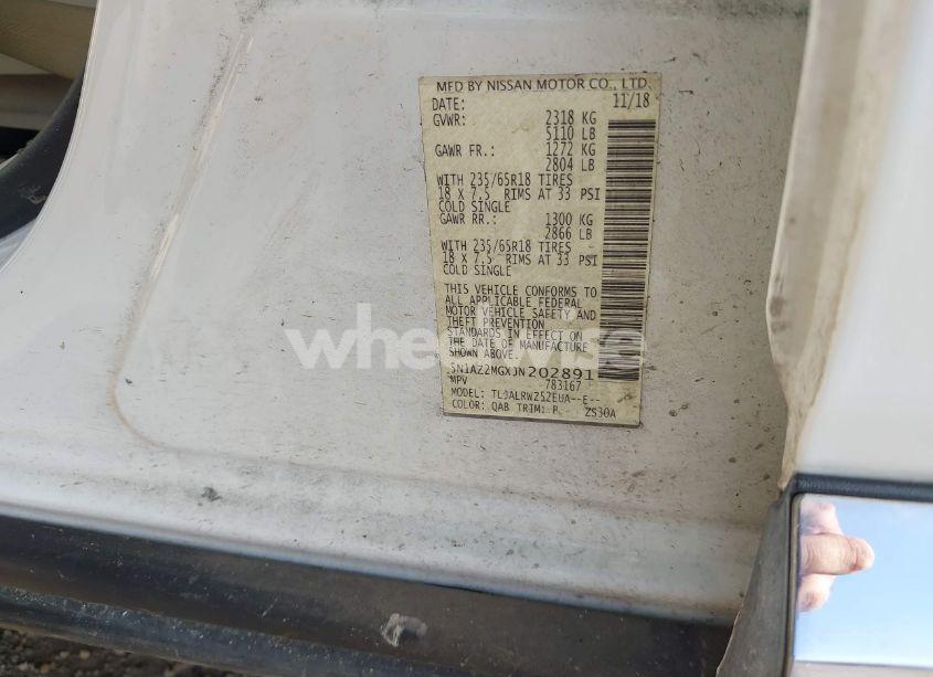 Photo 9 of 2018 Nissan Murano SL (VIN 5N1AZ2MGXJN202891)