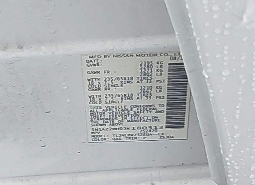 Photo 9 of 2018 Nissan Murano SL (VIN 5N1AZ2MH0JN180313)