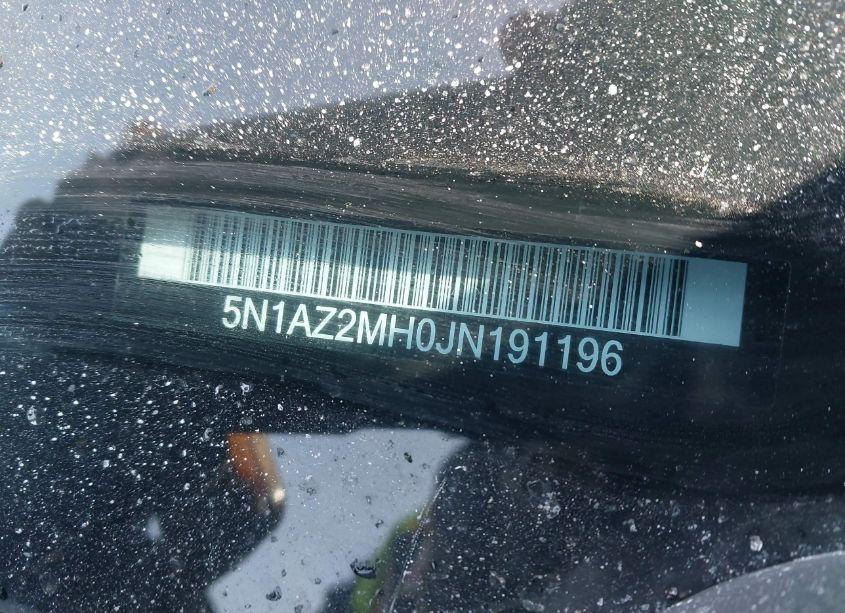 Photo 12 of 2018 Nissan Murano SL (VIN 5N1AZ2MH0JN191196)