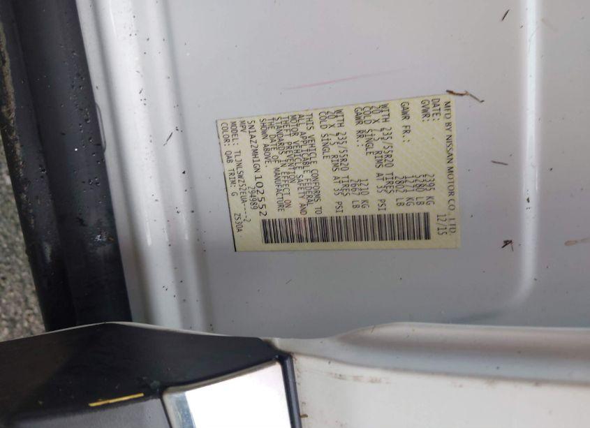 Photo 9 of 2016 Nissan Murano PLATINUM/S/SL/SV (VIN 5N1AZ2MH1GN102552)