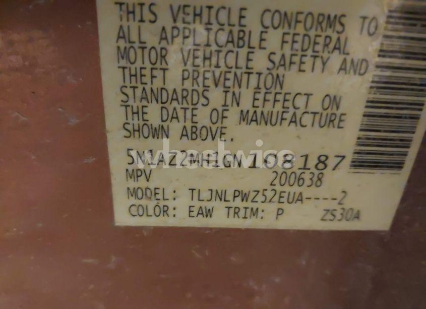 Photo 9 of 2016 Nissan Murano S (VIN 5N1AZ2MH1GN108187)