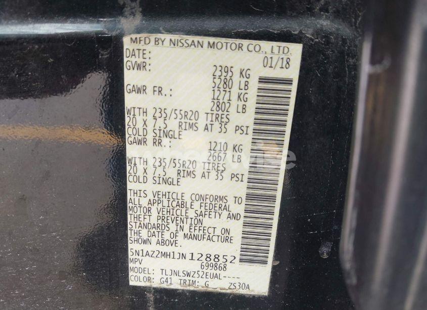 Photo 9 of 2018 Nissan Murano PLATINUM (VIN 5N1AZ2MH1JN128852)