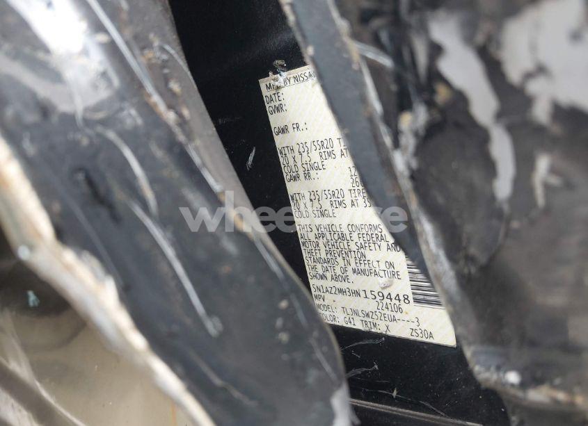 Photo 9 of 2017 Nissan Murano PLATINUM (VIN 5N1AZ2MH3HN159448)