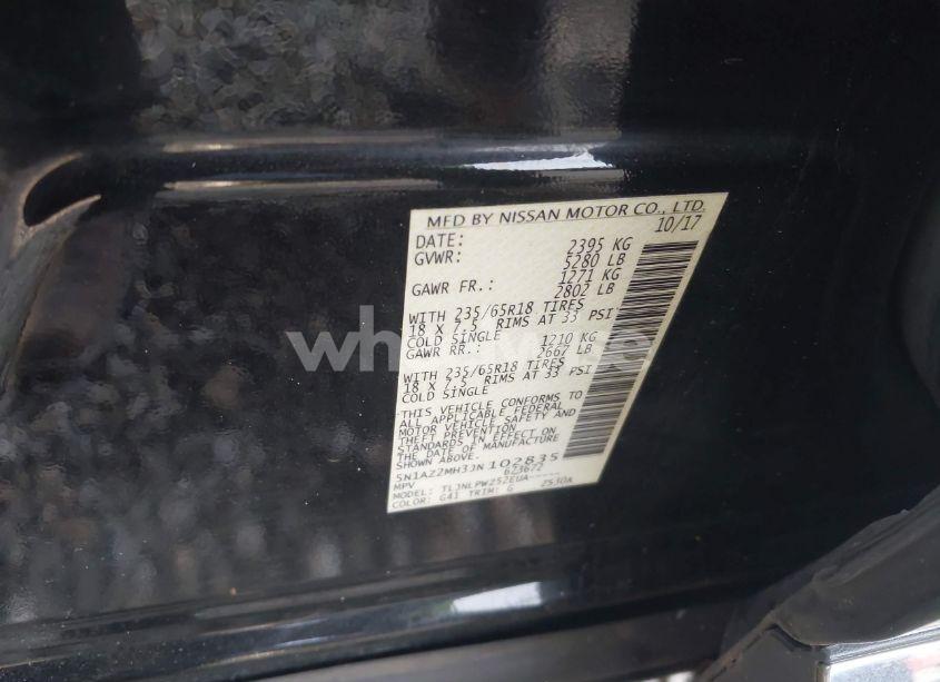 Photo 9 of 2018 Nissan Murano S (VIN 5N1AZ2MH3JN102835)