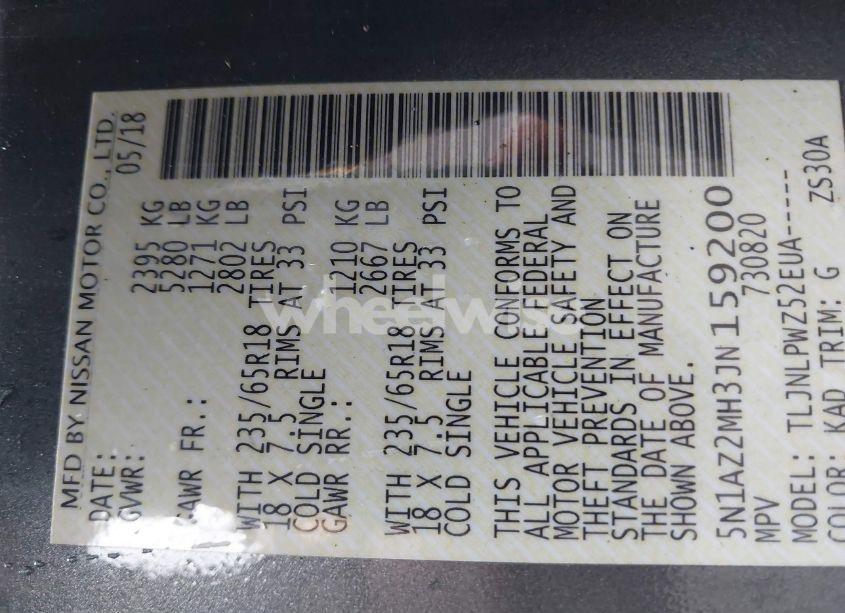 Photo 9 of 2018 Nissan Murano S (VIN 5N1AZ2MH3JN159200)