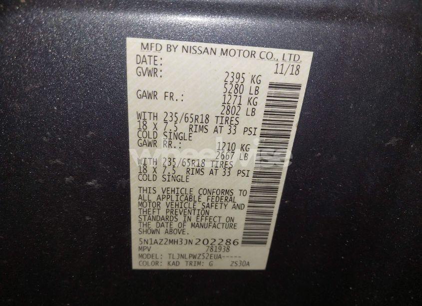 Photo 9 of 2018 Nissan Murano S (VIN 5N1AZ2MH3JN202286)