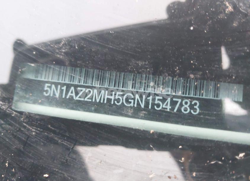 Photo 9 of 2016 Nissan Murano SV (VIN 5N1AZ2MH5GN154783)