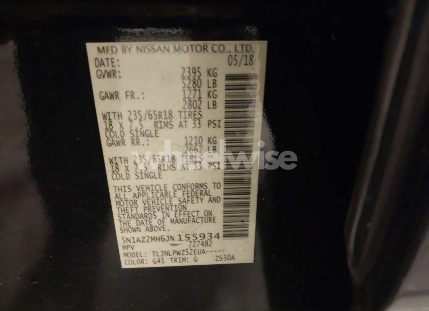 Photo 9 of 2018 Nissan Murano S (VIN 5N1AZ2MH6JN155934)