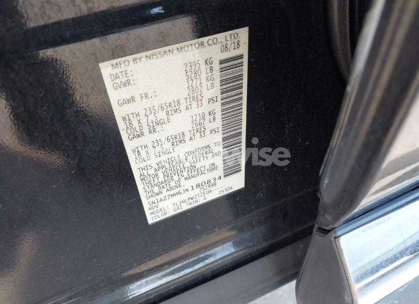 Photo 9 of 2018 Nissan Murano S (VIN 5N1AZ2MH6JN180834)