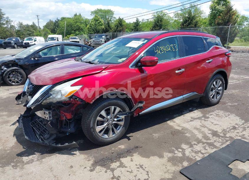 Photo 2 of 2016 Nissan Murano SV (VIN 5N1AZ2MH8GN137119)