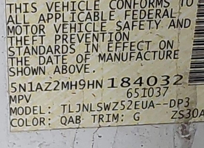 Photo 9 of 2017 Nissan Murano PLATINUM (VIN 5N1AZ2MH9HN184032)