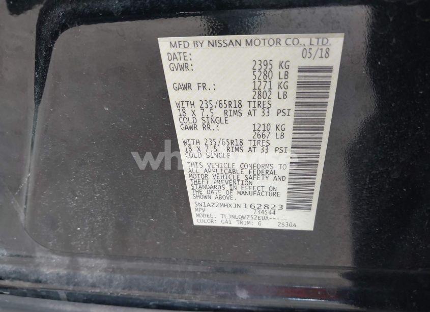 Photo 9 of 2018 Nissan Murano SV (VIN 5N1AZ2MHXJN162823)