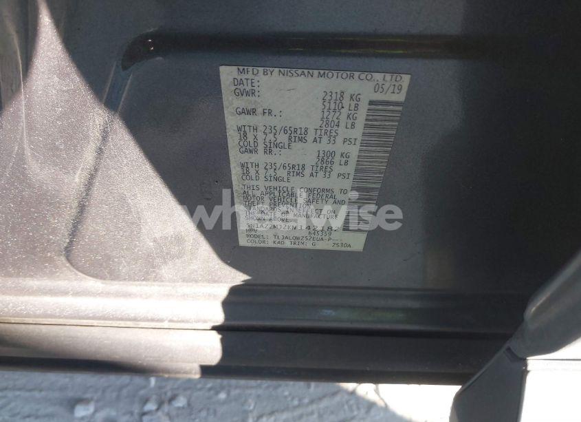 Photo 9 of 2019 Nissan Murano SV (VIN 5N1AZ2MJ2KN142182)