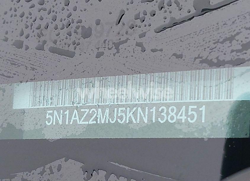 Photo 18 of 2019 Nissan Murano SV (VIN 5N1AZ2MJ5KN138451)