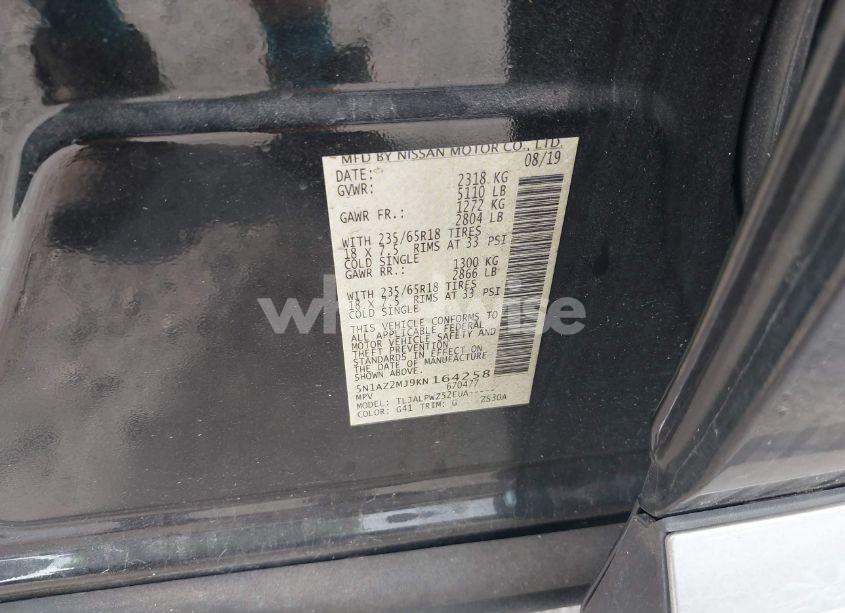 Photo 9 of 2019 Nissan Murano S (VIN 5N1AZ2MJ9KN164258)