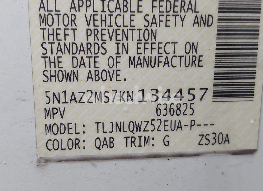 Photo 9 of 2019 Nissan Murano SV (VIN 5N1AZ2MS7KN134457)