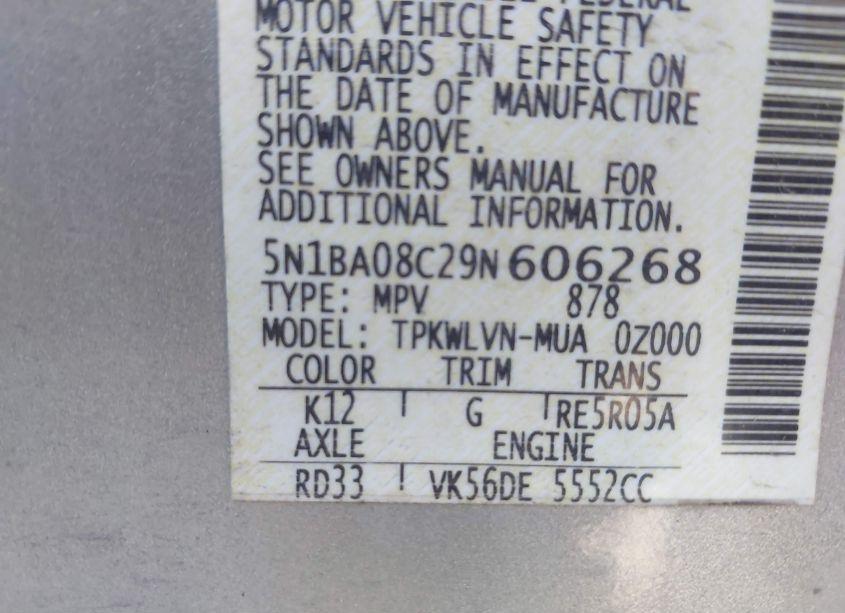 Photo 9 of 2009 Nissan Armada LE (VIN 5N1BA08C29N606268)