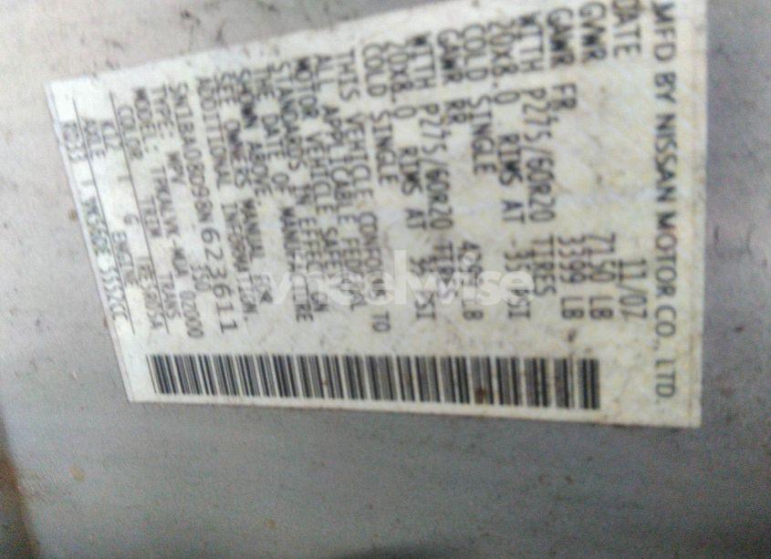 Photo 9 of 2008 Nissan Armada LE (VIN 5N1BA08D98N623611)