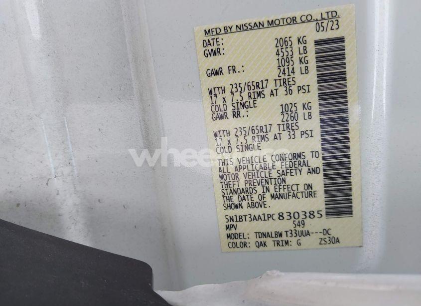 Photo 9 of 2023 Nissan Rogue S FWD (VIN 5N1BT3AA1PC830385)