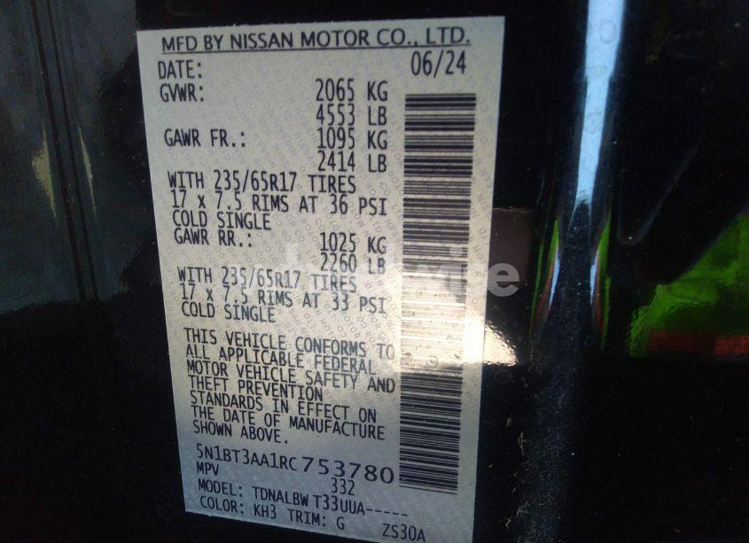 Photo 9 of 2024 Nissan Rogue S FWD (VIN 5N1BT3AA1RC753780)