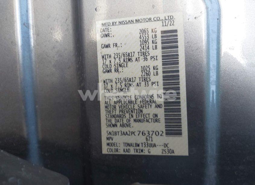 Photo 9 of 2023 Nissan Rogue S FWD (VIN 5N1BT3AA2PC763702)