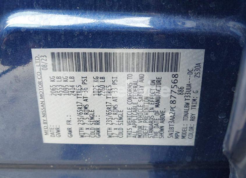 Photo 9 of 2023 Nissan Rogue S FWD (VIN 5N1BT3AA2PC877568)