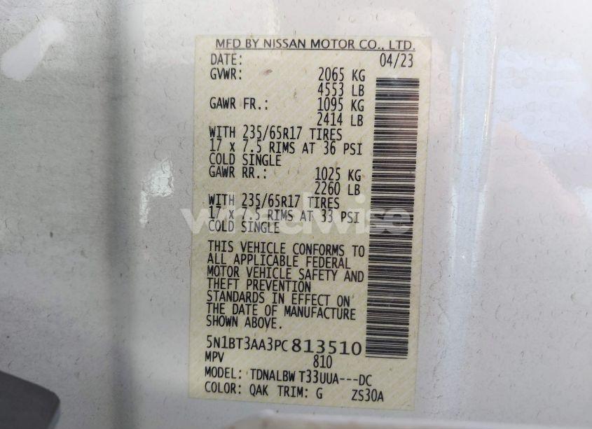 Photo 9 of 2023 Nissan Rogue S FWD (VIN 5N1BT3AA3PC813510)