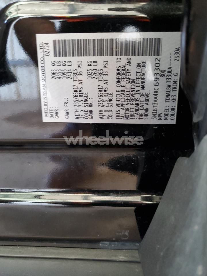 Photo 14 of 2024 NISSAN ROGUE S (VIN 5N1BT3AA4RC693302)