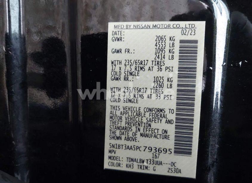 Photo 9 of 2023 Nissan Rogue S FWD (VIN 5N1BT3AA5PC793695)