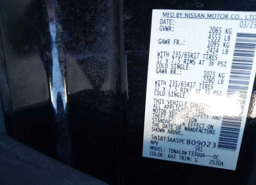 Photo 9 of 2023 Nissan Rogue S FWD (VIN 5N1BT3AA5PC809023)