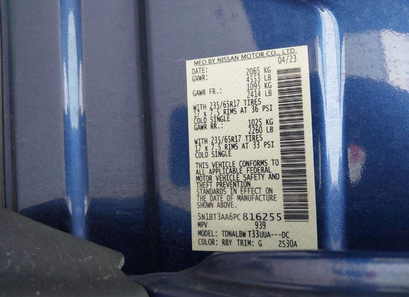 Photo 9 of 2023 Nissan Rogue S FWD (VIN 5N1BT3AA6PC816255)