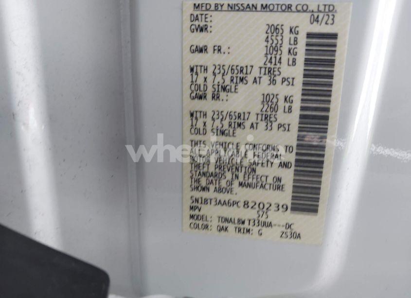 Photo 9 of 2023 Nissan Rogue S FWD (VIN 5N1BT3AA6PC820239)