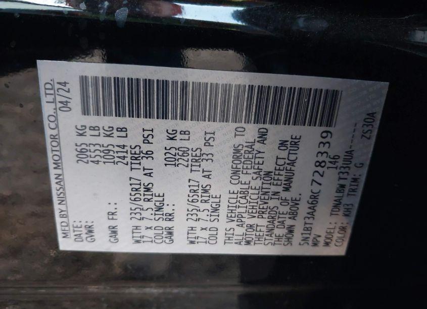 Photo 9 of 2024 Nissan Rogue S FWD (VIN 5N1BT3AA6RC728339)