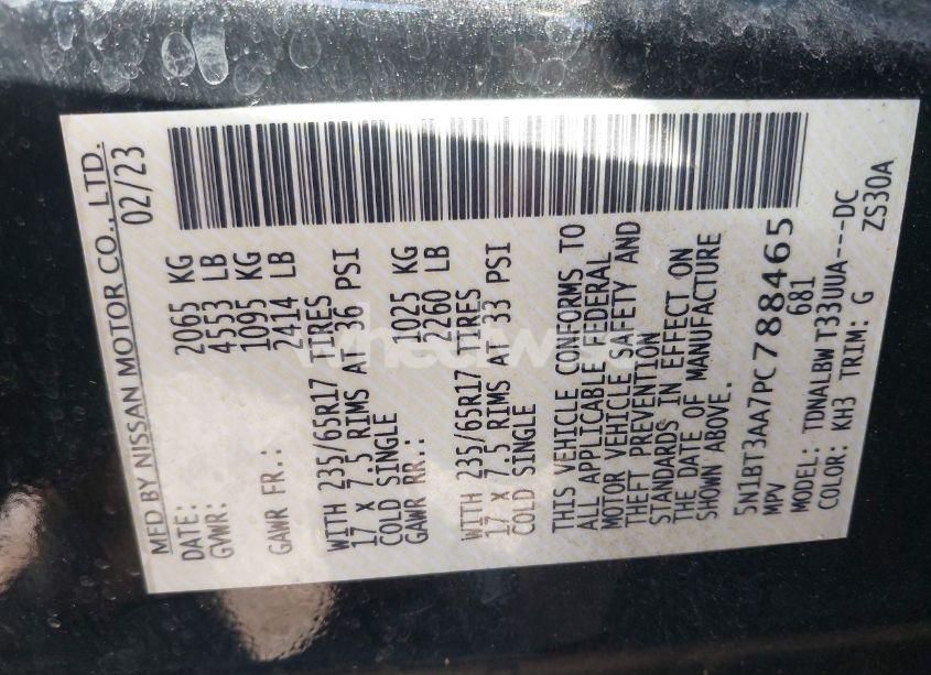 Photo 9 of 2023 Nissan Rogue S FWD (VIN 5N1BT3AA7PC788465)