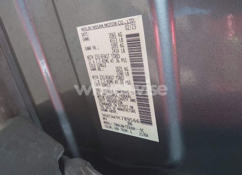 Photo 9 of 2023 Nissan Rogue S FWD (VIN 5N1BT3AA7PC789566)