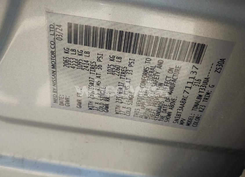 Photo 9 of 2024 Nissan Rogue S FWD (VIN 5N1BT3AA8RC711137)