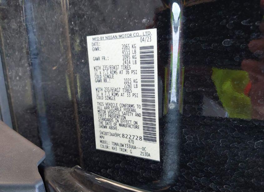 Photo 9 of 2023 Nissan Rogue S FWD (VIN 5N1BT3AA9PC822728)