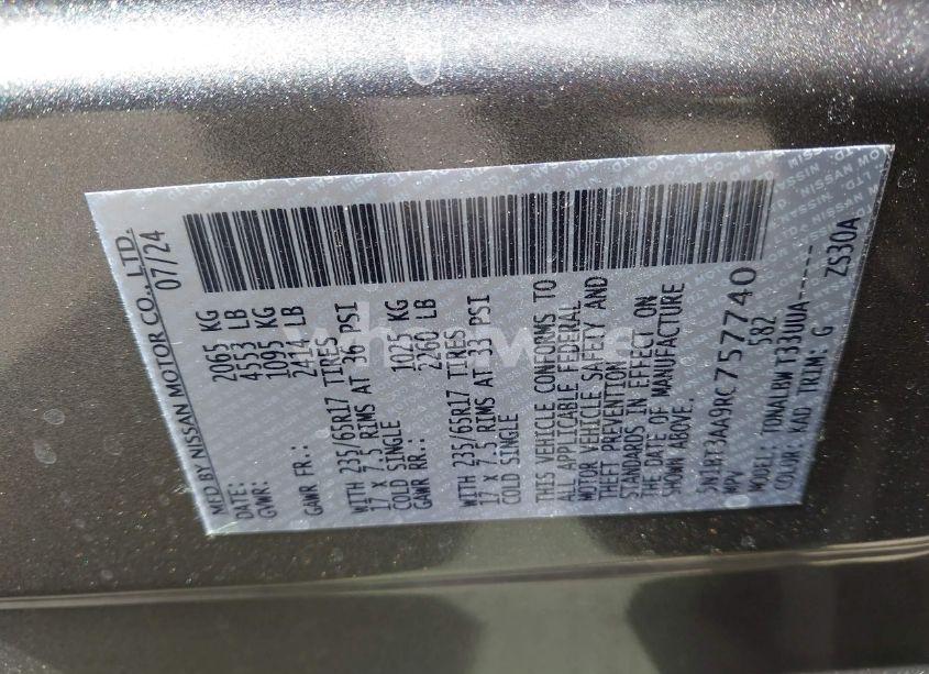 Photo 9 of 2024 Nissan Rogue S FWD (VIN 5N1BT3AA9RC757740)