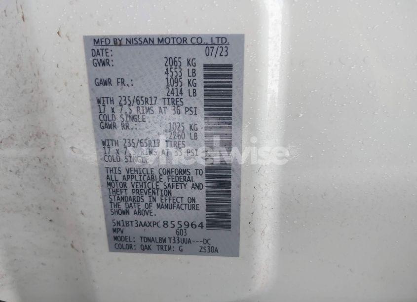 Photo 9 of 2023 Nissan Rogue S FWD (VIN 5N1BT3AAXPC855964)