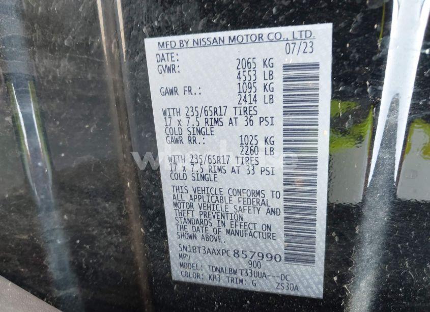 Photo 9 of 2023 Nissan Rogue S FWD (VIN 5N1BT3AAXPC857990)