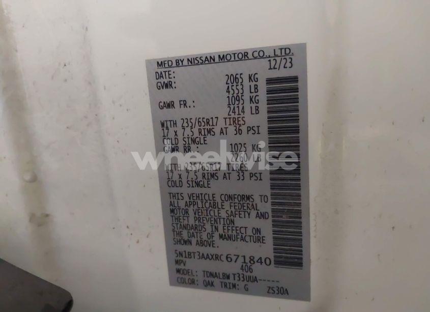 Photo 9 of 2024 Nissan Rogue S FWD (VIN 5N1BT3AAXRC671840)