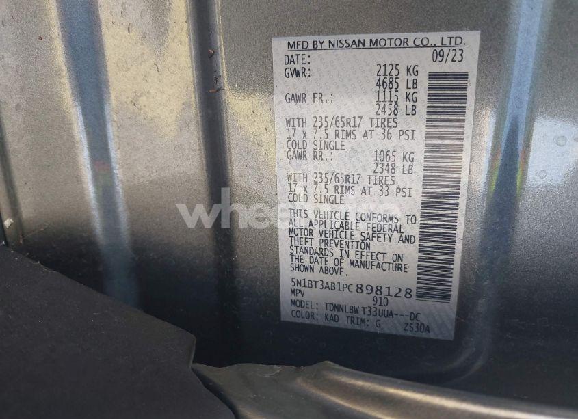 Photo 9 of 2023 Nissan Rogue S INTELLIGENT AWD (VIN 5N1BT3AB1PC898128)