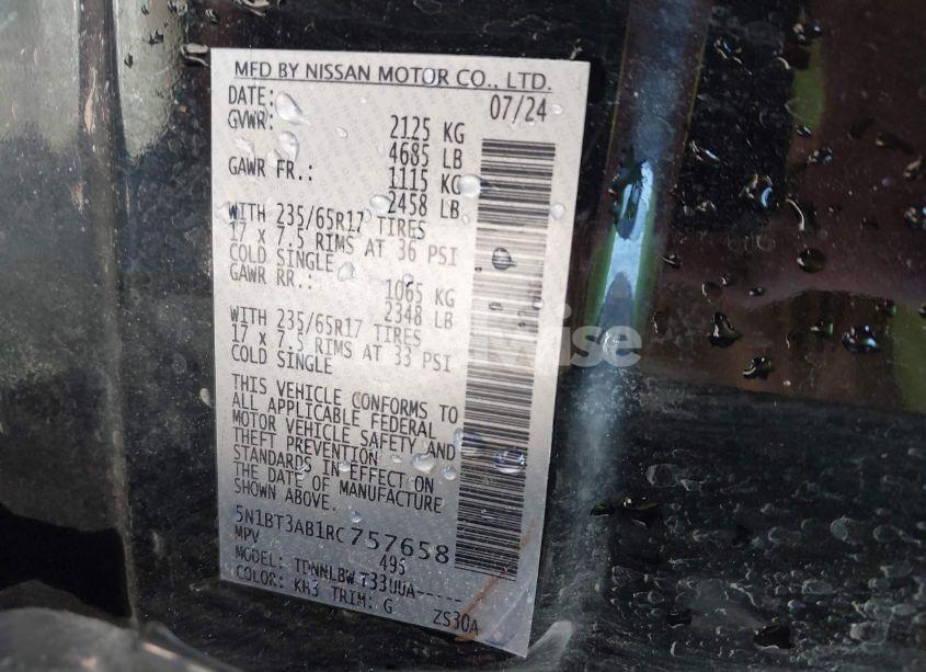 Photo 9 of 2024 Nissan Rogue S INTELLIGENT AWD (VIN 5N1BT3AB1RC757658)