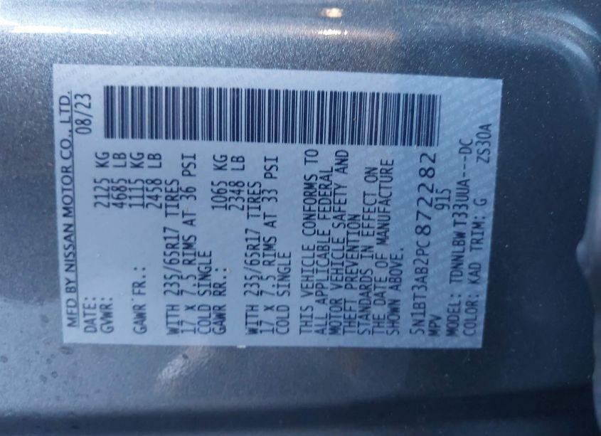 Photo 9 of 2023 Nissan Rogue S (VIN 5N1BT3AB2PC872282)