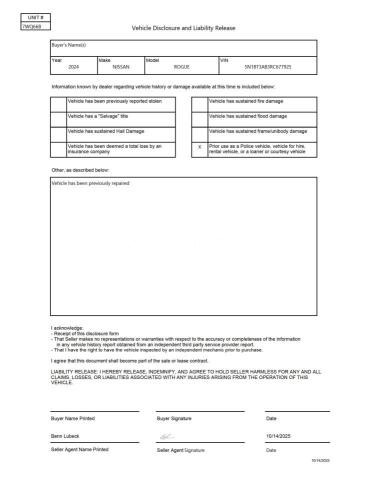 Photo 5 of 2024 NISSAN ROGUE S (VIN 5N1BT3AB3RC677925)