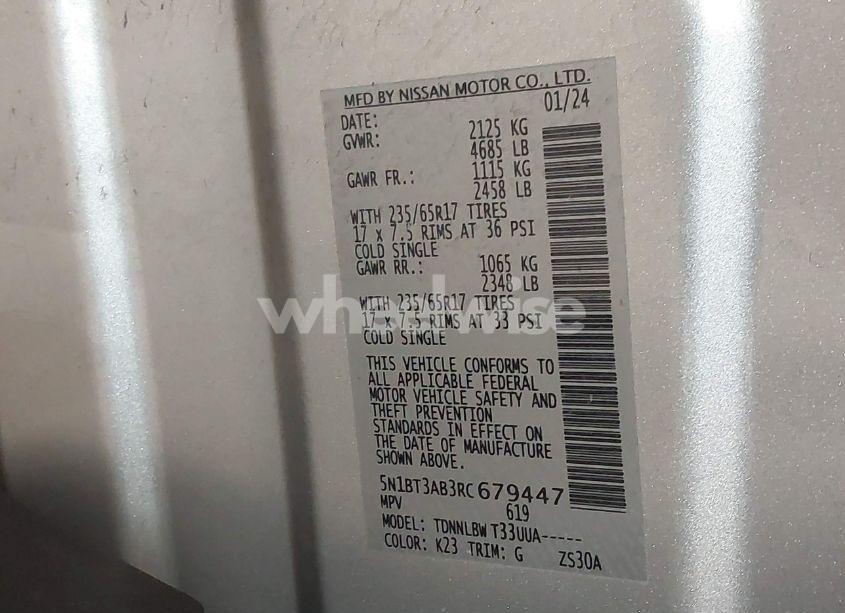 Photo 9 of 2024 Nissan Rogue S INTELLIGENT AWD (VIN 5N1BT3AB3RC679447)