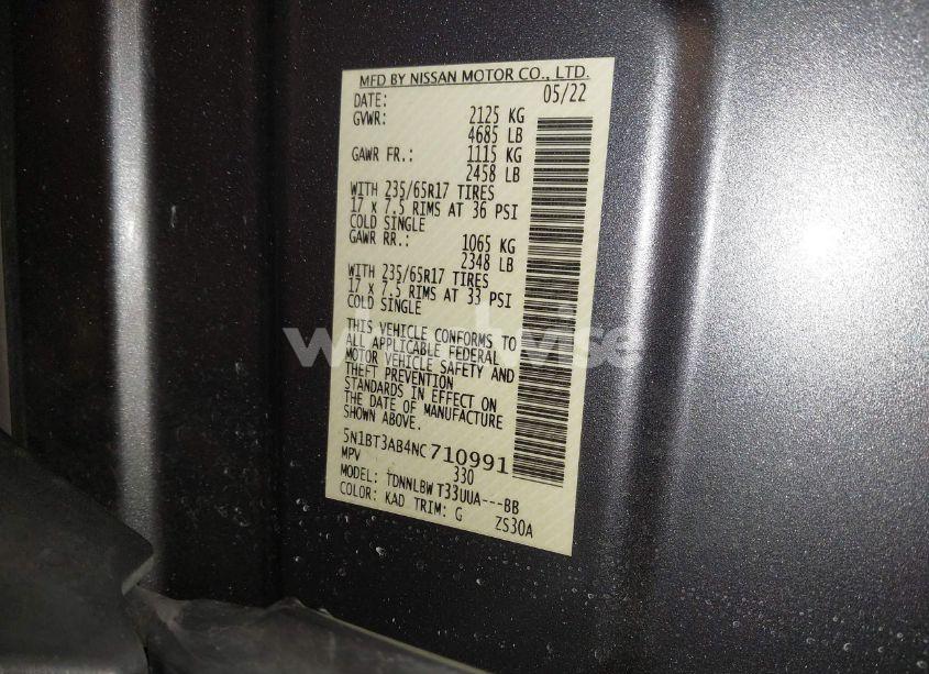 Photo 9 of 2022 Nissan Rogue S INTELLIGENT AWD (VIN 5N1BT3AB4NC710991)